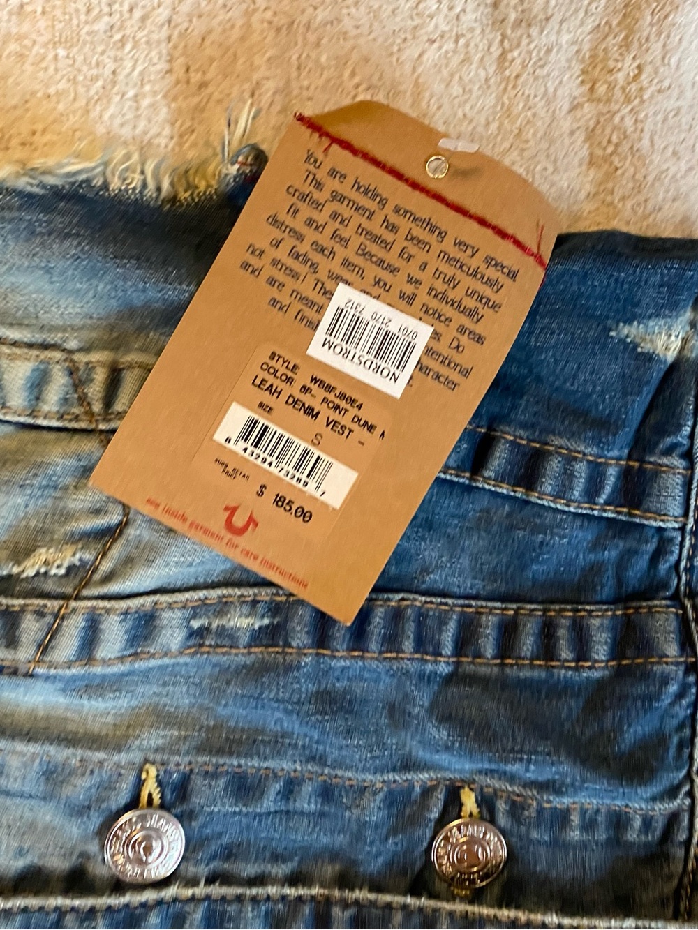 Nordstrom true religion Denim Vest - Blue - Picture 2 of 3